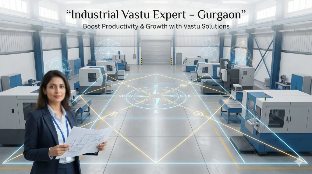 Industrial Vastu Expert in Gurgaon guiding factory layout with Vastu principles for improved productivity and energy flow